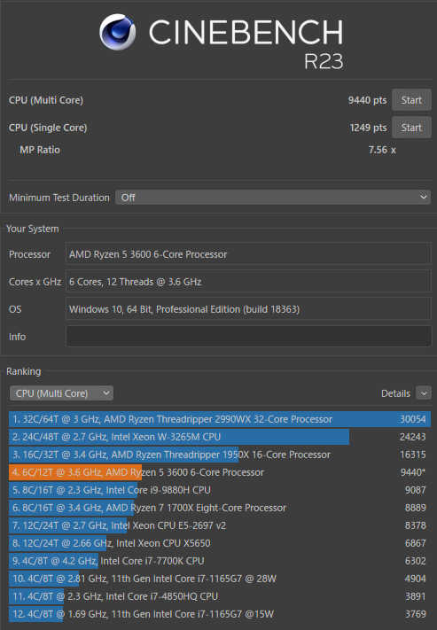 amd cinebench23